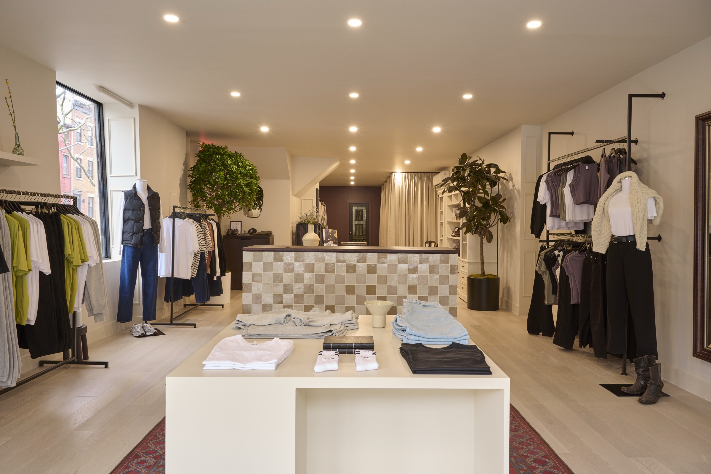 Kotn store interior — clay-rendered room, full project management by Readymade